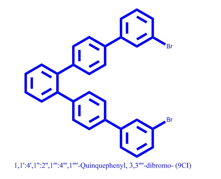 1,1':4',1'':2'',1''':4''',1''''-Quinquephenyl, 3,3''''-dibromo- (9CI),1,1':4',1'':2'',1''':4''',1''''-Quinquephenyl, 3,3''''-dibromo- (9CI)