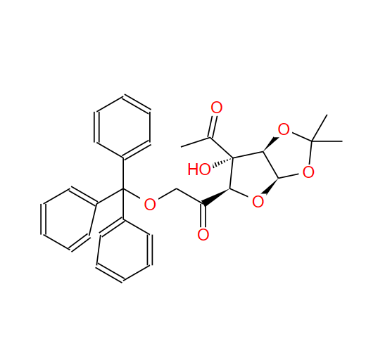 3-O-乙酰基-1,2-O-异亚丙基-6-O-三苯甲基-B-L-阿拉伯 - 吡喃糖-9-酮糖,3-Acetyl-1,2-O-isopr
