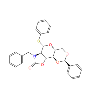 N-苄基-2-氨基-4,6-邻苯亚甲基-2-N,3-邻羰基-2-脱氧-1-硫代-Β-D-吡喃葡萄糖苷苯酯,PHENYL N-BENZYL-2-AMINO-4,6-O-BENZYLIDENE-2-N,3-O-CARBONYL-2-DEOXY-1-THIO-BETA-D-GLUCOPYRANOSIDE