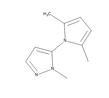 5-(2,5-dimethyl-1H-pyrrol-1-yl)-1-methyl-1H-pyrazole,5-(2,5-dimethyl-1H-pyrrol-1-yl)-1-methyl-1H-pyrazole