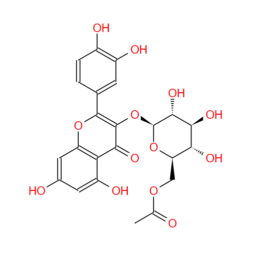 栎精-3-O-Β-D-吡喃葡萄糖基-6''-乙酸盐,QUERCETIN-3-O-BETA-D-GLUCOPYRANOSYL-6''-ACETATE