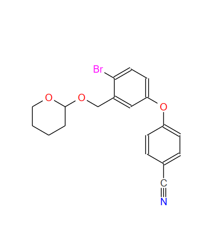 4- [4-溴-3-(四氫 - 吡喃-2-基氧基甲基) - 苯氧基] - 芐腈,4-(4-bromo-3-(((tetrahydro-2H-pyran-2-yl)oxy)methyl)phenoxy)benzonitrile