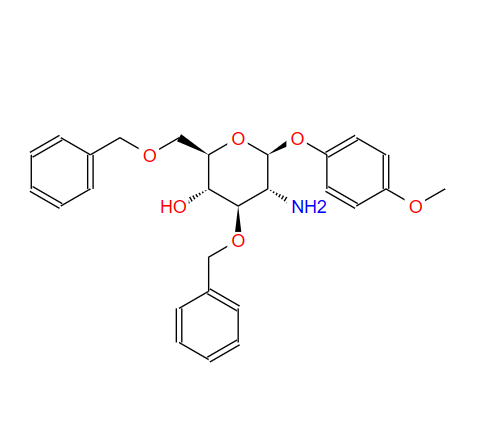 4-甲氧苯基-2-氨基-3,6-二-O-芐基-2-脫氧-Β-D-吡喃葡萄糖苷,4-METHOXYPHENYL 2-AMINO-3,6-DI-O-BENZYL-2-DEOXY-BETA-D-GLUCOPYRANOSIDE