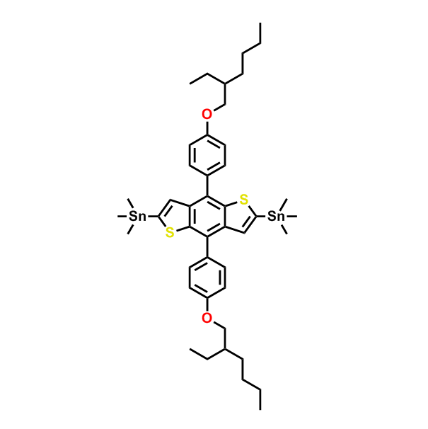 M7023,(4,8-bis(4-((2-ethylhexyl)oxy)phenyl)benzo[1,2-b:4,5-b']dithiophene-2,6-diyl)bis(trimethylstannane)