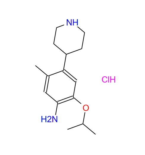 5-甲基-2-(1-甲基乙氧基)-4-(4-哌啶)-苯胺二盐酸盐,5-Methyl-2-(1-Methylethoxy)-4- (4-piperidinyl)- BenzenaMine hydrochloride (1:2)