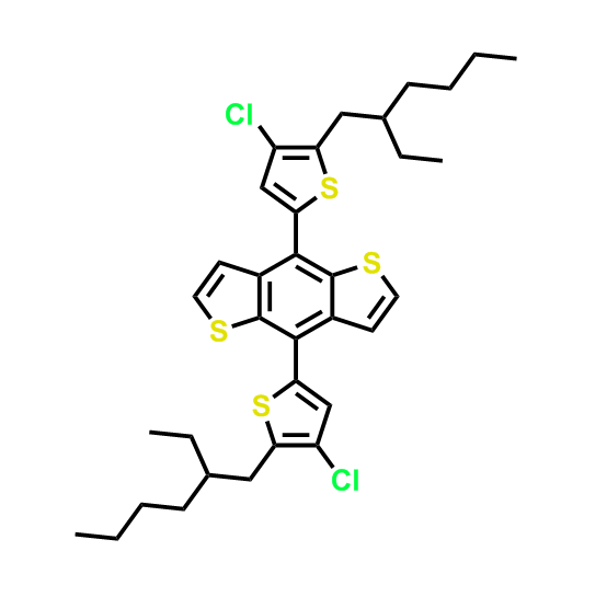 4,8-二(4-氯-5-(2-乙基己基)噻吩-2-基)苯并[1,2-b:4,5-b']二噻吩,4,8-bis(4-chloro-5-(2-ethylhexyl)thiophen-2-yl)benzo[1,2-b:4,5-b']dithiophene