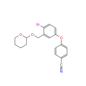 	4- [4-溴-3-(四氢 - 吡喃-2-基氧基甲基) - 苯氧基] - 苄腈