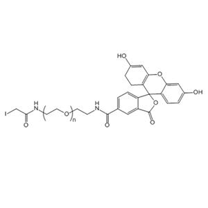IA-PEG-FITC，IA-PEG-Fluorescein，碘乙酰基-聚乙二醇-荧光素