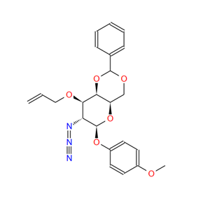 4-甲氧苯基3-O-烯丙基-2-三氮基-4,6-O-苯亚甲基-2-脱氧-Β-D-吡喃半乳糖苷,4-METHOXYPHENYL 3-O-ALLYL-2-AZIDO-4,6-O-BENZYLIDENE-2-DEOXY-BETA-D-GALACTOPYRANOSIDE