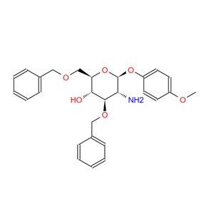 	4-甲氧苯基-2-氨基-3,6-二-O-苄基-2-脱氧-Β-D-吡喃葡萄糖苷