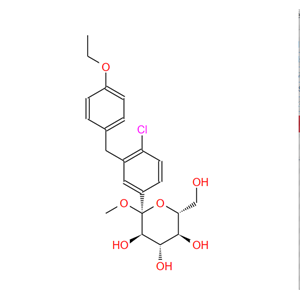 (2S,3R,4S,5S,6R)-2-(4-氯-3-(4-乙氧基苄基)苯基)-6-(羟甲基)-2-甲氧基四氢-2H-吡喃-3,4,5-三醇,(2S,3R,4S,5S,6R)-2-(4-chloro-3-(4-ethoxybenzyl)phenyl)-6-(hydroxyMethyl)-2-Methoxytetrahydro-2H-pyran-3,4,5-triol