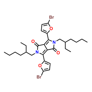 3,6-Bis(5-bromofuran-2-yl)-2,5-bis(2-ethylhexyl)-2,5-dihydropyrrolo[3,4-c]pyrrole-1,4-dione,3,6-Bis(5-bromofuran-2-yl)-2,5-bis(2-ethylhexyl)-2,5-dihydropyrrolo[3,4-c]pyrrole-1,4-dione