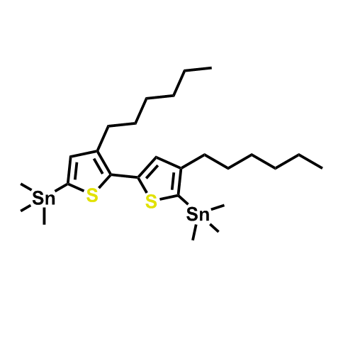 (3,4'-dihexyl-2,2'-bithiophene-5,5'-diyl)bis(trimethylstannane),(3,4'-dihexyl-2,2'-bithiophene-5,5'-diyl)bis(trimethylstannane)