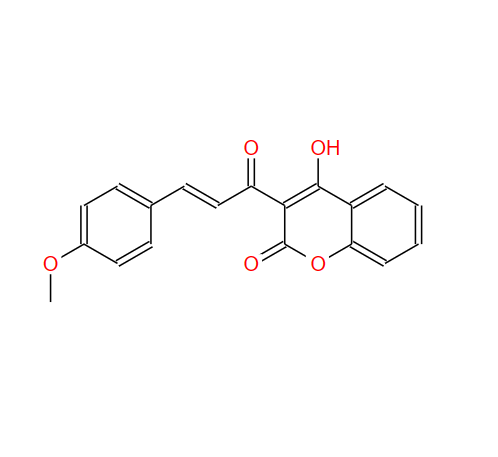 4-羟基-3-[(2E)-3-(4-甲氧苯基)丙-2-烯酰]-2H-苯并吡喃-2-酮,4-Hydroxy-3-[(2E)-3-(4-methoxyphenyl)prop-2-enoyl]-2H-chromen-2-one