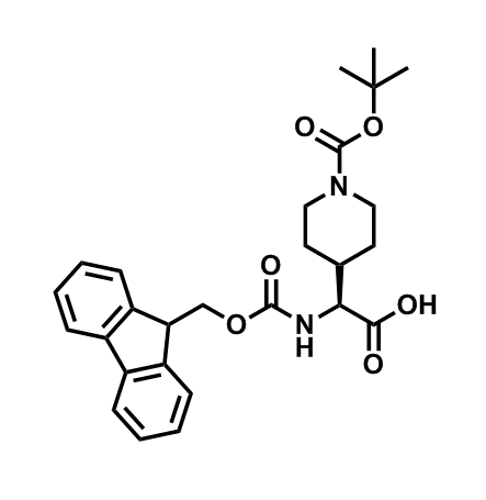 (S)-2-((9H-芴-9-基)甲氧基)-2-((叔丁氧基羰基)(哌啶-4-基)氨基)乙酸,(S)-2-((((9H-fluoren-9-yl)methoxy)carbonyl)amino)-2-(1-(tert-butoxycarbonyl)piperidin-4-yl)acetic acid
