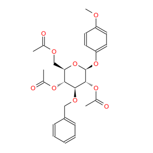 4-甲氧苯基-2,4,6-三-O-乙酰基-3-O-苄基-Β-D-吡喃葡萄糖苷