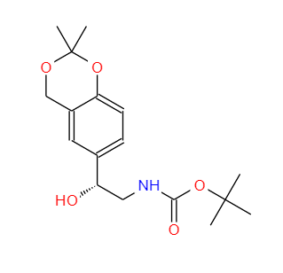 (R) - 叔丁基(2-(2,2-二甲基-4H-苯并[D] [1,3]二恶英-6-基)-2-羟乙基),tert-butyl (2R)-2-(2,2-dimethyl-4H-1,3-benzodioxin-6-yl)-2-hydroxyethylcarbamate