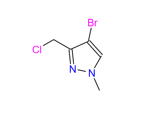 4-溴- 3-(氯甲基)- 1 -甲基- 1H-吡唑,4-bromo-3-(chloromethyl)-1-methyl-1h-pyrazole