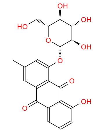 大黄酚-1-O-β-D-葡萄糖苷,Chrysophanol-1-O-β-D-glucoside