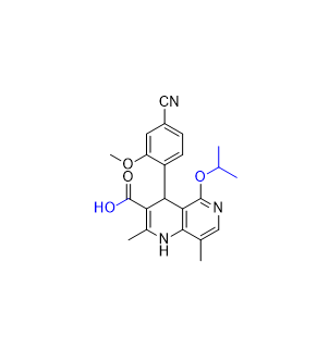 非奈利酮杂质12,4-(4-cyano-2-methoxyphenyl)-5-isopropoxy-2,8-dimethyl-1,4-dihydro-1,6-naphthyridine-3-carboxylic acid