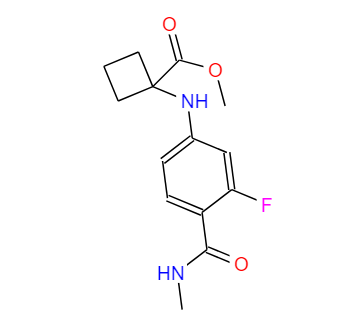 1-((3-氟-4-(甲基氨基甲酰基)苯基)氨基)环丁烷羧酸甲酯,methyl 1-((3-fluoro-4-(methylcarbamoyl)phenyl)amino) cyclobutanecarboxylate