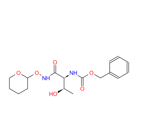 (2S,3R)-2-苄氧羰氨基-3-羟基-N-(四氢-2H-吡喃-2-基)氧基丁酰胺,benzyl (2S,3R)-3-hydroxy-1-oxo-1-(tetrahydro-2H-pyran-2-yloxyamino)butan-2-ylcarbamate