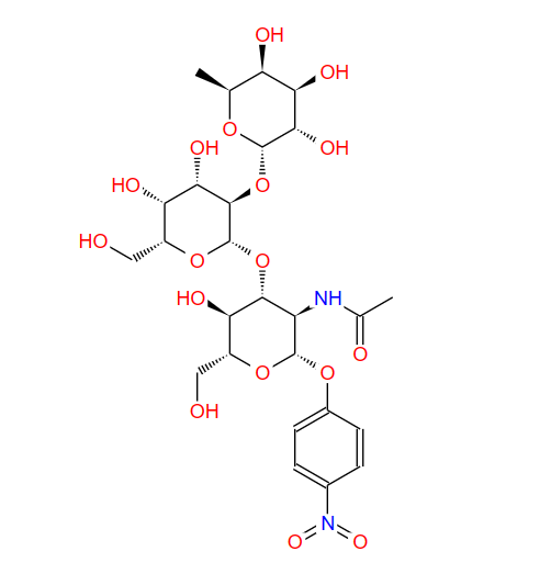 3)-2-(乙酰氨基)-2-脱氧-BETA-D-吡喃葡萄糖苷,4-Nitrophenyl2-acetamido-2-deoxy-3-O-[2-O-(a-L-fucopyranosyl)-b-D-galactopyranosyl]-b-D-glucopyranoside