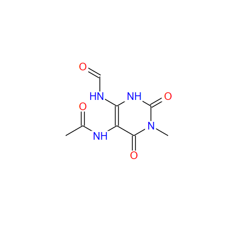 5-乙酰氨基-6-甲酰基氨基-3-甲基脲嘧啶,5-AcetylaMino-6-forMylaMino-3-Methyluracil