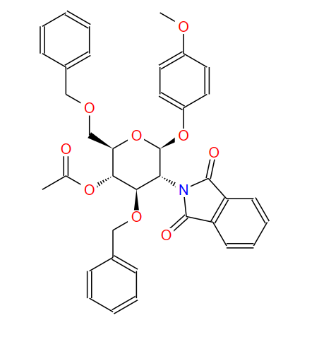 4-甲氧苯基4-O-乙酰基-3,6-二-O-苄基-2-脱氧-2-苯二甲酰亚氨基-Β-D-吡喃葡萄糖苷,4-Methoxyphenyl 4-O-Acetyl-3,6-di-O-benzyl-2-deoxy-2-phthalimido-beta-D-glucopyranoside