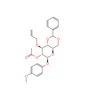 	4-甲氧苯基 2-O-乙酰-3-O-烯丙基-4,6-O-苯亚甲基-Β-D-吡喃葡萄糖苷