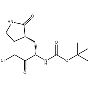 ((S)-4-氯-3-氧代-1-((S)-2-氧代吡咯烷-3-基)丁-2-基)氨基甲酸叔丁酯,tert-Butyl((S)-4-chloro-3-oxo-1-((S)-2-oxopyrrolidin-3-yl)butan-2-yl)carbamate