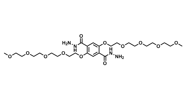 2,5-bis((2,5,8,11-tetraoxatridecan-13-yl)oxy)terephthalohydrazide,2,5-bis((2,5,8,11-tetraoxatridecan-13-yl)oxy)terephthalohydrazide