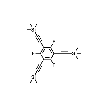 ((2,4,6-Trifluorobenzene-1,3,5-triyl)tris(ethyne-2,1-diyl))tris(trimethylsilane),((2,4,6-Trifluorobenzene-1,3,5-triyl)tris(ethyne-2,1-diyl))tris(trimethylsilane)