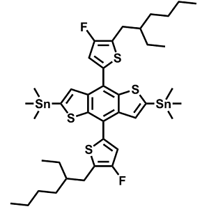 (4,8-雙(5-(2-乙基己基)-4-氟噻吩基)苯并[1,2-b:4,5-b']二噻吩基)雙(三甲基錫基),(4,8-Bis(5-(2-ethylhexyl)-4-fluorothiophen-2-yl)benzo[1,2-b:4,5-b']dithiophene-2,6-diyl)bis(trimethylstannane)