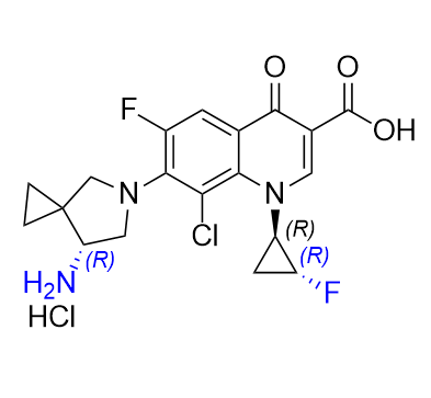 西他沙星杂质19,7-((R)-7-amino-5-azaspiro[2.4]heptan-5-yl)-8-chloro-6-fluoro-1-((1R,2R)-2-fluorocyclopropyl)-4-oxo-1,4-dihydroquinoline-3-carboxylic acid hydrochloride