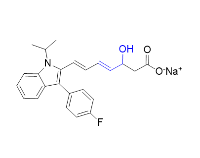 氟伐他汀杂质06,Sodium (4E,6E)-7-[3-(4-fluorophenyl)-1-(1-methylethyl)-1Hindol- 2-yl]-3-hydroxyhepta-4,6-dienoic acid