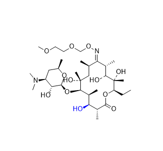 罗红霉素杂质02,3-O-de(2,6-dideoxy-3-C-methyl-3-O-methyl-α-Lribo- hexopyranosyl)erythromycin 9-(E)-[O-[(2- methoxyethoxy)methyl]oxime]