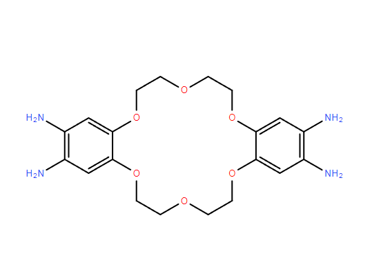 6,7,9,10,17,18,20,21-八氢二苯并[b,k][1,4,7,10,13,16]六氧环十八烷-2,3,13,14-四胺,6,7,9,10,17,18,20,21-octahydrodibenzo[b,k][1,4,7,10,13,16]hexaoxacyclooctadecine-2,3,13,14-tetraamine