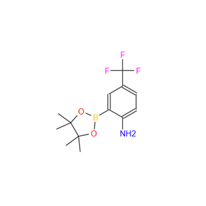 2-氨基-5-三氟甲基苯硼酸频呐醇酯,2-(4,4,5,5-TetraMethyl-1,3,2-dioxaborolan-2-yl)-_4-(trifluoroMethyl)_benzenaMine