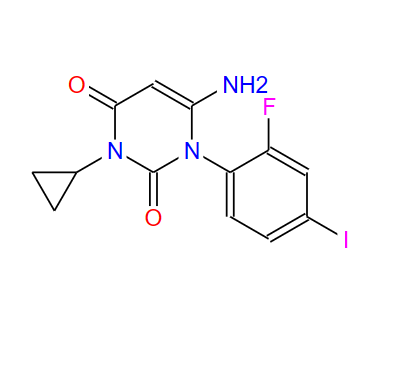 6-氨基-3-环丙基-1-(2-氟-4-碘苯基)嘧啶-2,4(1H,3H)-二酮,6-aMino-3-cyclopropyl-1-(2-fluoro-4-iodophenyl)pyriMidine-2,4(1H,3H)-dion