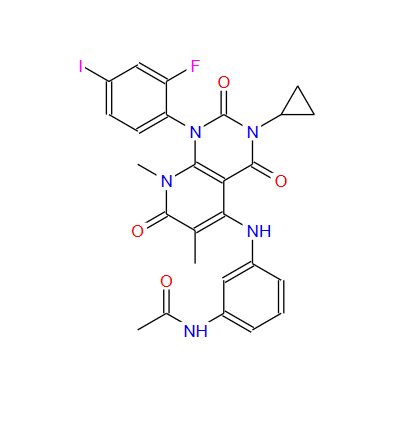 曲美替尼雜質(zhì)1,N-(3-(3-cyclopropyl-1-(2-fluoro-4-iodophenyl)-6,8-diMethyl-2,4,7-trioxo-1,2,3,4,7,8-hexahydropyrido[2,3-d]pyriMidin-5-ylaMino)phenyl)acetaMide