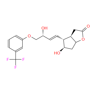 (+)-(3AR,4R,5R,6AS)-六氢-5-羟基-4-[(1E,3R)-3-羟基-4-(3-三氟甲基)苯氧基-1-丁烯基]-2H-环戊并[B]呋喃-2-酮,(+)-(3AR,4R,5R,6AS)-HEXAHYDRO-5-HYDROXY-4-[(1E,3R)-3-HYDROXY-4-(3-TRIFLUOROMETHYL)PHENOXY-1-BUTENYL]-2H-CYCLOPENTA[B]FURAN-2-ONE