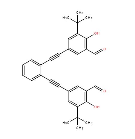 5,5'-(1,2-苯基双(乙炔-2,1-二基))双(3-(叔丁基)-2-羟基苯甲醛),5,5'-(1,2-phenylenebis(ethyne-2,1-diyl))bis(3-(tert-butyl)-2-hydroxybenzaldehyde)