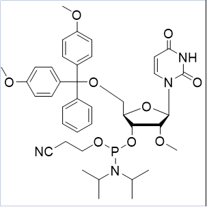2'-OMe-U 亚磷酰胺单体,5'-O-(4,4-Dimethoxytrityl)-2'-O-methyluridine-3'-(2-cyanoethyl-N,N-diisopropyl)phosphoramidite