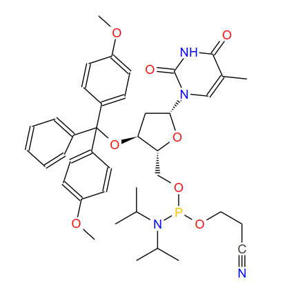 2'-OME-U 亚磷酰胺单体,5'-O-[(N,N-DIISOPROPYLAMINO)-(2-CYANOETHOXY)PHOSPHINYL]-3'-O-(4,4'-DIMETHOXYTRITYL)-THYMIDINE