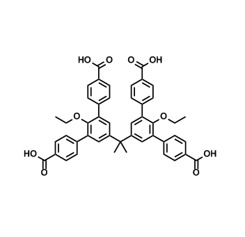 5',5''''-(propane-2,2-diyl)bis(2'-ethoxy-[1,1':3',1''-terphenyl]-4,4''-dicarboxylic acid),5',5''''-(propane-2,2-diyl)bis(2'-ethoxy-[1,1':3',1''-terphenyl]-4,4''-dicarboxylic acid)