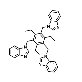 1,1',1''-((2,4,6-triethylbenzene-1,3,5-triyl)tris(methylene))tris(1H-benzo[d]imidazole),1,1',1''-((2,4,6-triethylbenzene-1,3,5-triyl)tris(methylene))tris(1H-benzo[d]imidazole)