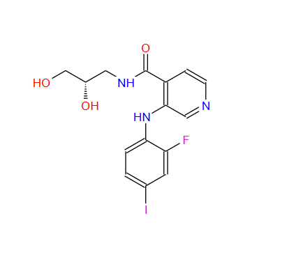 N-[(2S)-2,3-二羟基丙基]-3-[(2-氟-4-碘苯基)氨基]-4-吡啶甲酰胺,(S) -N- (2,3-dihydroxypropyl) -3- (2- fluoro- 4- iodo phenyl amino ) isonicotin amide