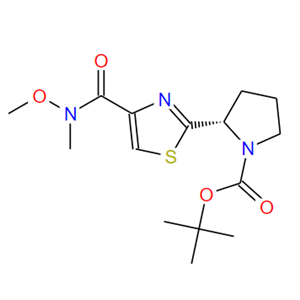 叔丁基(S)-2-(4-(甲氧基(甲基)氨基甲酰基)噻唑-2-基)吡咯烷-1-羧酸鹽