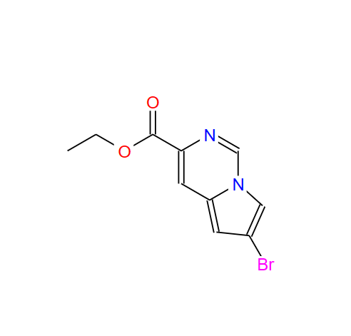 6-溴H-吡咯并[1,2-F]嘧啶-3-甲酸乙酯,ethyl 6-bromoH-pyrrolo[1,2-f]pyrimidine-3-carboxylate